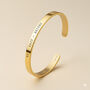 Gold Colour Personalised Cuff Bracelet, thumbnail 1 of 8
