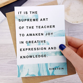 Thank You Teacher Card Einstein Quote, 2 of 2