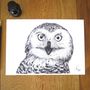 Snowy Owl Pen And Ink Illustration Framed Print, thumbnail 2 of 3