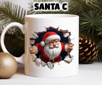 Personalised Christmas Santa Breakout Gift Mug, 4 of 4