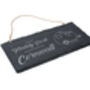 We're Terribly Posh, We Holiday In Cornwall Illustrated Slate Sign, thumbnail 3 of 4
