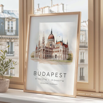 Budapest City Landmark Print Hungary, 2 of 7