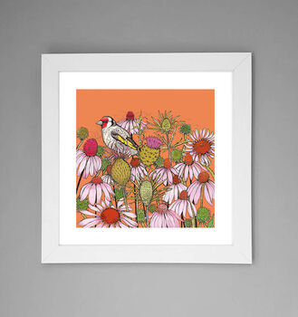 'Goldfinch And Coneflowers' Print, 2 of 3