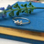 Sterling Silver Small Lavender Flower Ring, thumbnail 5 of 8