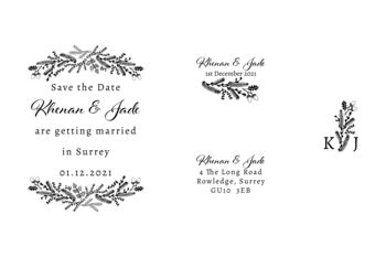 Winter Wedding Save The Date Stamp, 5 of 6