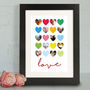 Personalised Love Hearts Framed Photo Print, thumbnail 1 of 2