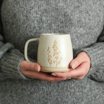 Larkspur Flower Ceramic Mug, 3 of 4