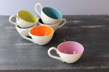 Handmade Porcelain Tea Or Coffee Cup, 4 of 11