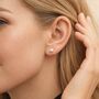 Sterling Silver White Freshwater Pearl Stud Earrings – 5mm, thumbnail 1 of 9