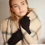 Suede Touch Screen Gloves With Knitted Cuff, thumbnail 4 of 6