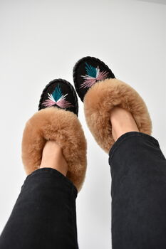 Women's Sheepskin Moccasin Slippers Joy, 11 of 11