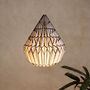 Black White Pinstripe Pattern Origami Lampshade, thumbnail 1 of 5