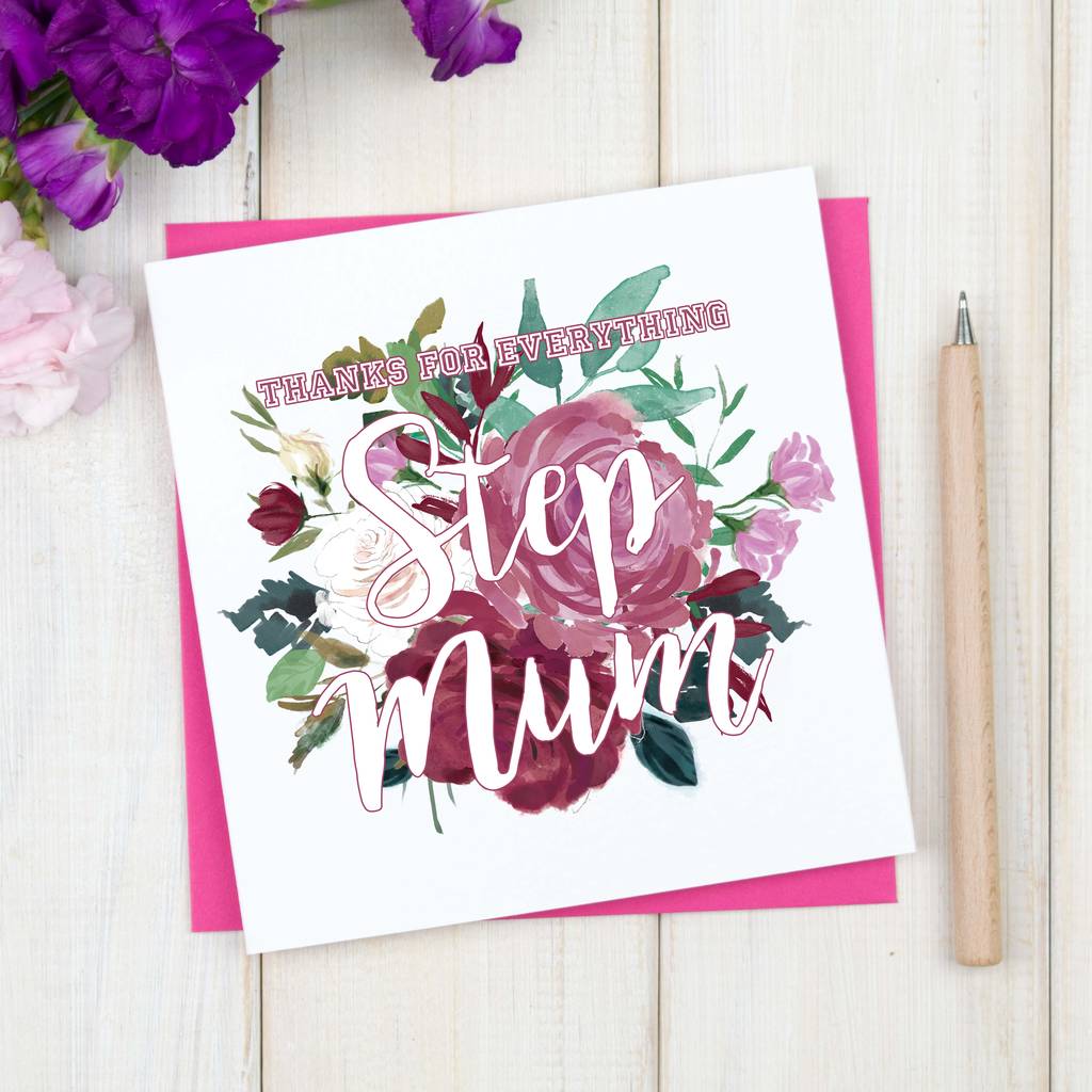 Personalised Step Mum Mothers Day Card By Chi Chi Moi