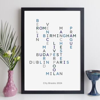 Personalised Travel Print Destinations Traveller Gift, 2 of 11