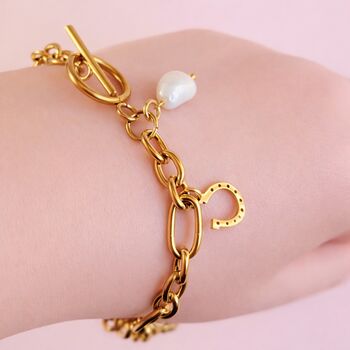 Western Cowboy Boot Gold Plated Charm Bracelet, 2 of 9