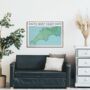 Personalised South West Coast Path Map Art Print, thumbnail 7 of 11