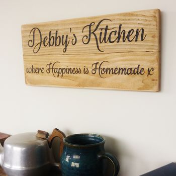 Wooden Vintage Hand Engraved Wall Mounted Signs, 4 of 10