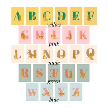 Personalised Letter Print Cheetah Print, 6 of 6