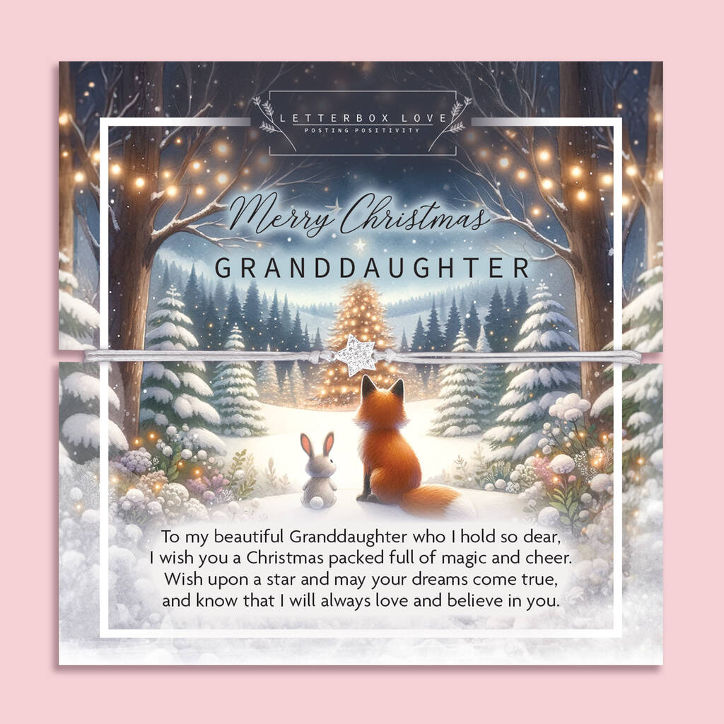 Merry Christmas Granddaughter Bracelet, 1 of 11