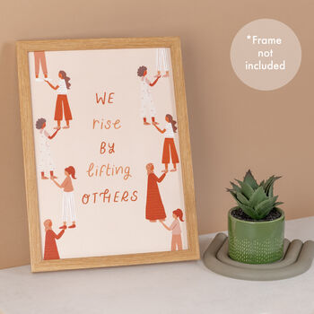 We Rise By Lifting Others A4 Wall Art Print, 2 of 2