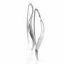 Sterling Silver Long Wave Drop Earrings, thumbnail 3 of 6