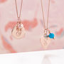 Rose Gold Vermeil Monogram And Birthstone Necklace, thumbnail 1 of 9
