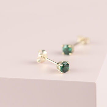 9ct Yellow Gold Birthstone Stud Earrings, 2 of 12