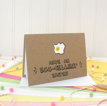 Personalised Egg Cellent Easter Card, With Fried Egg, 2 of 9