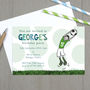Personalised Red, Blue Or Green Football Invitations, thumbnail 3 of 4