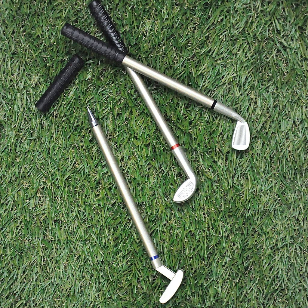 Set Of Three Golf Club Style Pens By TheLittleBoysRoom