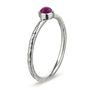 Raw Stone Silver Stacking Ring: Ruby, thumbnail 3 of 11