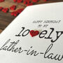 Personalised Birthday Card For Special Father In Law, Handmade Card, thumbnail 4 of 4