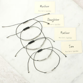 Family Morse Code Bracelets, Mix And Match, 6 of 9
