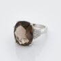 Smoky Quartz 925 Sterling Silver Statement Ring, thumbnail 3 of 5