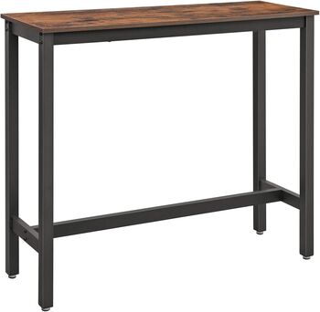 Narrow Industrial Bar Table With Sturdy Metal Frame, 5 of 5