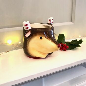 Ceramic Christmas Reindeer Shaped Mug, 2 of 8