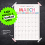2026 Monthly Wall Planner Individual Pages, thumbnail 3 of 10