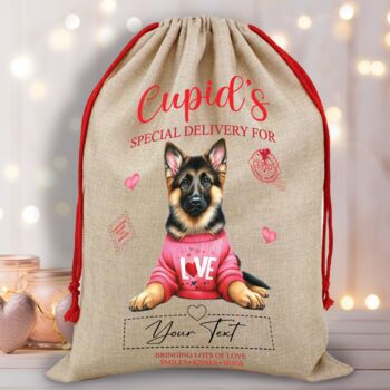 Personalised Dog Valentine Love Heart Sack, 12 of 12