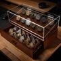 Premium Coin Display Case Christmas Gift Walnut, thumbnail 2 of 9