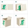 Set Of Three Storage Boxes Beige Bins Baskets Organiser, thumbnail 6 of 9
