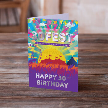 30 Fest Festival Theme 30th Birthday Card 30 Fest, 2 of 2