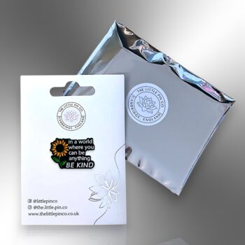 In A World Where You Can Be Anything, Be Kind Enamel Lapel Pin Badge, Mental Health Awareness Gift, 5 of 8