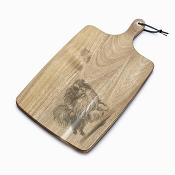 Personalised Japanese Chin Engraved Acacia Serving Board, 4 of 9