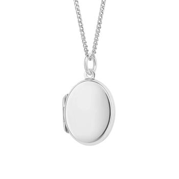 Petite Sterling Silver Oval Locket Necklace, 3 of 12