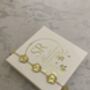 Gold Five Leaf Clover Charm Bracelet, thumbnail 5 of 6