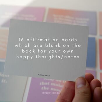 Set Of 16 Pastel Affirmation Cards, 5 of 8