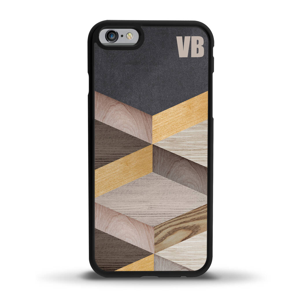 iPhone Case Textured Wood Personalised