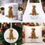 Personalised Vizsla In Christmas Lights, thumbnail 1 of 9