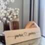 Personalised Engraved Wooden Sign – Slim Plywood ‘Home Sweet Home’ Plaque With Names, thumbnail 2 of 4