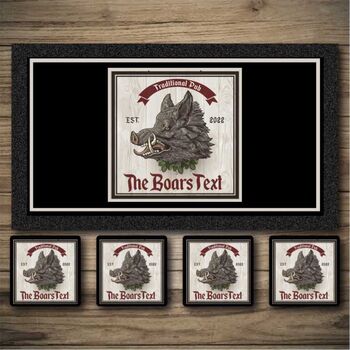 Boars Head Personalised Home Pub Sign Man Cave Sign, 7 of 8